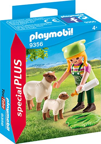 PLAYMOBIL Special Plus 9356 Bäuerin mit Schäfchen, ab 4 Jahren von PLAYMOBIL