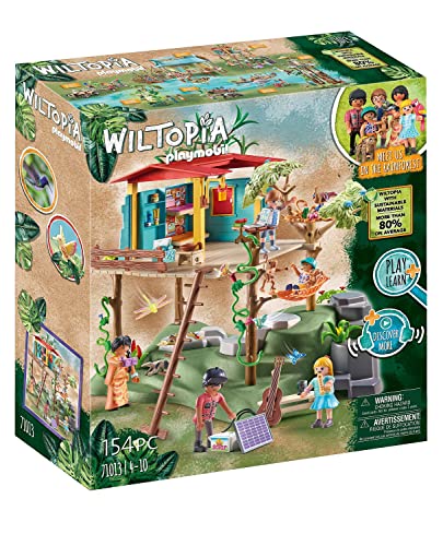 PLAYMOBIL Wiltopia 71013 Familienbaumhaus mit Spielzeugtieren, Nachhaltiges Spielzeug für Kinder ab 4 Jahren [Exklusiv bei Amazon] von PLAYMOBIL