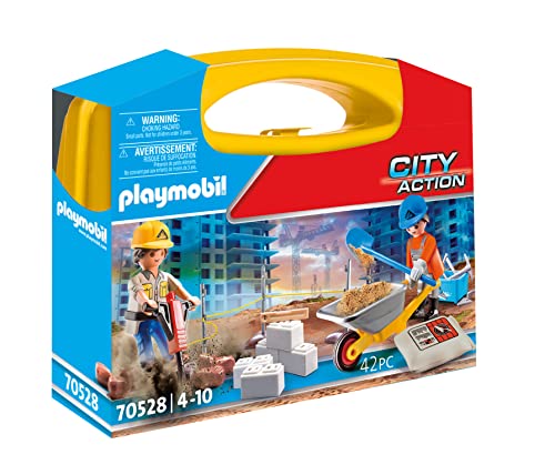 Playmobil - Carrying Case Construction Site, Mehrfarbig, 70528 von PLAYMOBIL