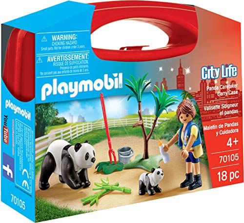 Playmobil 70105 City Life Panda Caretaker Large Carry Case Set 21.0 x 5.5 x 16.3 cm, Multicolor von PLAYMOBIL