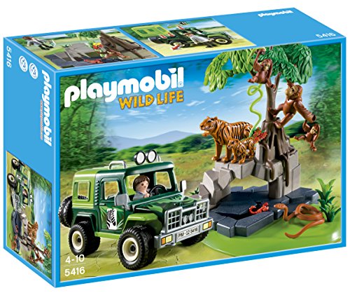 Playmobil Wild Life - 5416 Jungle Tiere mit Geländefahrzeug [UK Import] von PLAYMOBIL