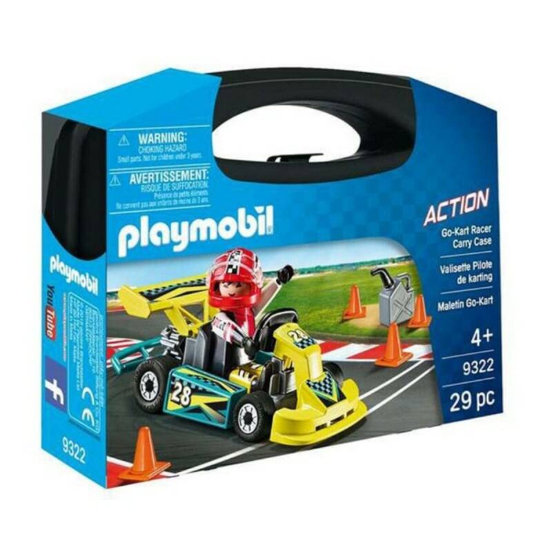 Playset City Action Go Kart Playmobil 9322 - Action - Karting Pilot Case (29 pcs) von PLAYMOBIL