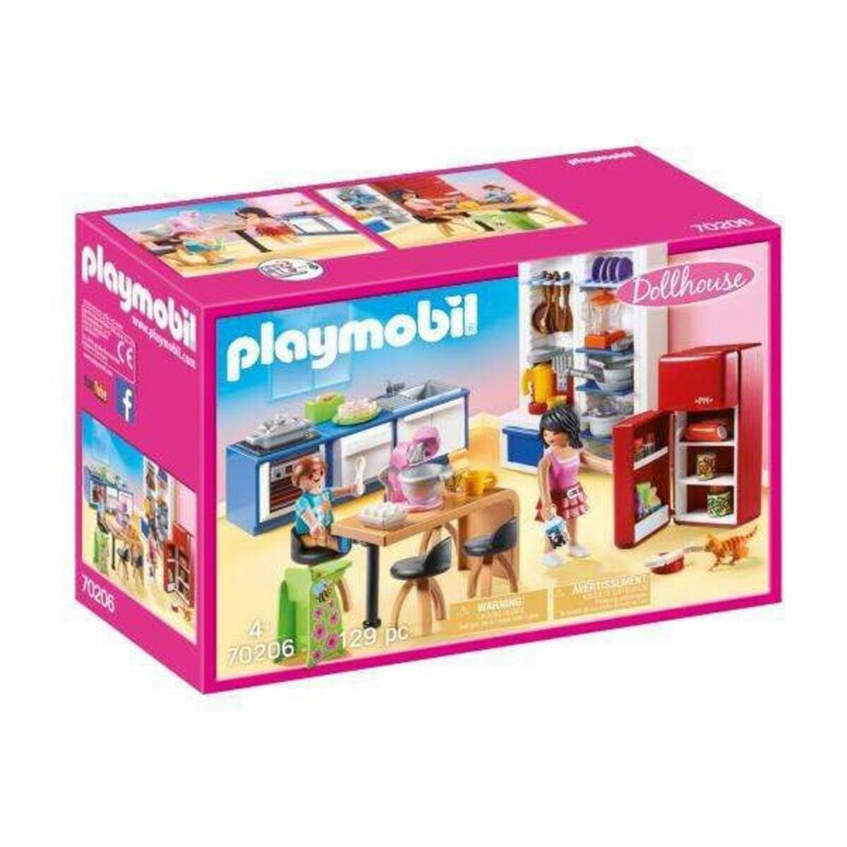 Playset Dollhouse Kitchen Playmobil 70206 (129 pcs) von PLAYMOBIL