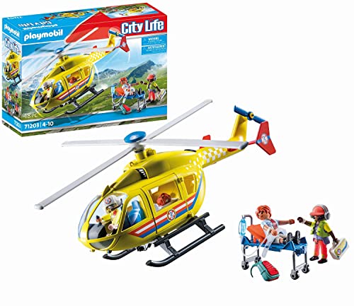 PLAYMOBIL City Life 71203 Rettungshelikopter, Spielzeug für Kinder ab 4 Jahren von PLAYMOBIL