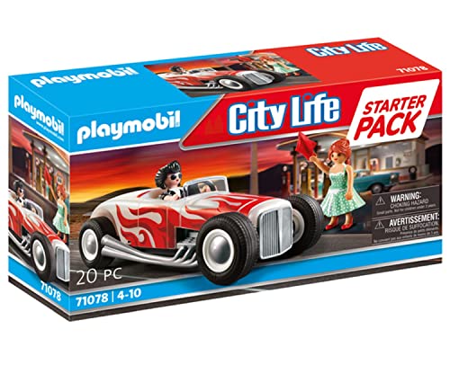 PLAYMOBIL City Life 71078 Starter Pack Hot Rod, Spielzeug-Auto im 50er Jahre Stil, Erstes Spielzeug für Kinder ab 4 Jahren PLAYMOBIL City Life 71078 Starter Pack Hot Rod, Spielzeug-Auto im 50er Jahre Stil, Erstes Spielzeug für Kinder ab 4 Jahren von PLAYMOBIL