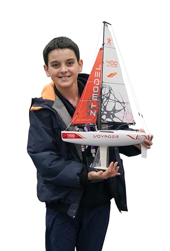 PLAYSTEAM Voyager400 2.4GHz RC Motor Powered Sailboat in Red - 26" Tall von PLAYSTEAM