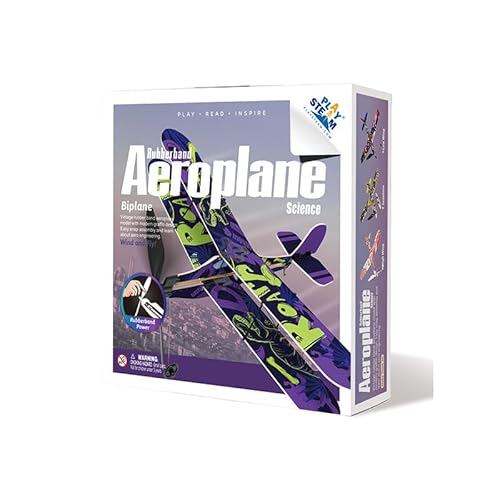 PLAYSTEM Rubber Band Aeroplane Biplane STEM Kit von PLAY STEAM