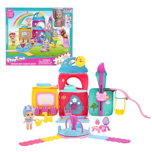 Cry Babies Playtime Jenna's Day Care, Puppenhaus, Playset mit Exklusiver Puppe Jenna, 18+ Zubehörteile und Überraschungen, Sie weint echte Tränen, Spielzeug und Geschenk Für Kinder von 4 bis 6 Jahren Cry Babies Playtime Jenna's Day Care, Puppenhaus, Playset mit Exklusiver Puppe Jenna, 18+ Zubehörteile und Überraschungen, Sie weint echte Tränen, Spielzeug und Geschenk Für Kinder von 4 bis 6 Jahren von PLAYTIME CRY BABIES