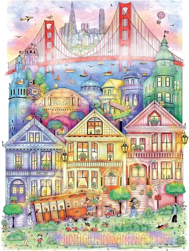 KI Puzzle 1000 Teile Puzzle für Erwachsene Madalina Tantareanu Städte bei Mitternacht: SAN Francisco Art Jigsaw Puzzle 27x20 KI Puzzles KI Puzzle 1000 Teile Puzzle für Erwachsene Madalina Tantareanu Städte bei Mitternacht: SAN Francisco Art Jigsaw Puzzle 27x20 KI Puzzles von PLAYVIEW