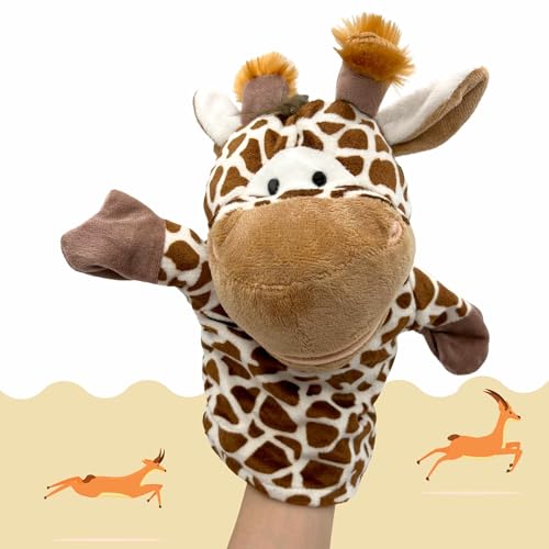PLAYZOCO Handpuppe aus Giraffe, Handpuppe aus Giraffe, Finger Puppet, Tierpuppe, pädagogisches Spielzeug, Material Baumwolle und Polypropylen, Größe 25 cm, Giraffen-Design PLAYZOCO Handpuppe aus Giraffe, Handpuppe aus Giraffe, Finger Puppet, Tierpuppe, pädagogisches Spielzeug, Material Baumwolle und Polypropylen, Größe 25 cm, Giraffen-Design von PLAYZOCO