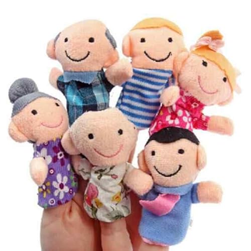 PLAYZOCO Plüsch-Fingerpuppen, Familie, Fingerpuppen-Set, pädagogisches Spielzeug, Kinderpuppen, Fingerpuppe, Plüschmaterial, 6 Stück, Familie PLAYZOCO Plüsch-Fingerpuppen, Familie, Fingerpuppen-Set, pädagogisches Spielzeug, Kinderpuppen, Fingerpuppe, Plüschmaterial, 6 Stück, Familie von PLAYZOCO