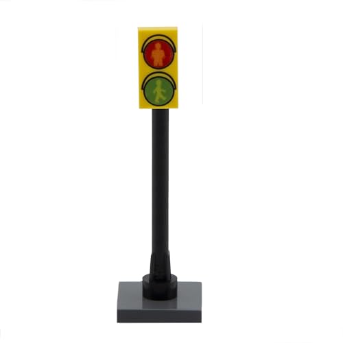 PLAYZOCO Verkehrszeichen Ampel, Spielzeug, Konstruktion, Verkehrszeichen, Spielzeug, Beschilderungszubehör, Mini-Verkehrsampel, 5 cm Höhe, kompatibel mit Lego PLAYZOCO Verkehrszeichen Ampel, Spielzeug, Konstruktion, Verkehrszeichen, Spielzeug, Beschilderungszubehör, Mini-Verkehrsampel, 5 cm Höhe, kompatibel mit Lego von PLAYZOCO