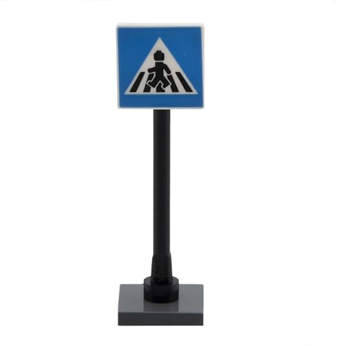 PLAYZOCO Verkehrszeichen Zebra-Trittspielzeug, Konstruktion, Verkehrsschild, Spielzeug, Signalzubehör für Bauspielzeug, Mini-Zebra-Schild, 5 cm Höhe, kompatibel mit Lego PLAYZOCO Verkehrszeichen Zebra-Trittspielzeug, Konstruktion, Verkehrsschild, Spielzeug, Signalzubehör für Bauspielzeug, Mini-Zebra-Schild, 5 cm Höhe, kompatibel mit Lego von PLAYZOCO