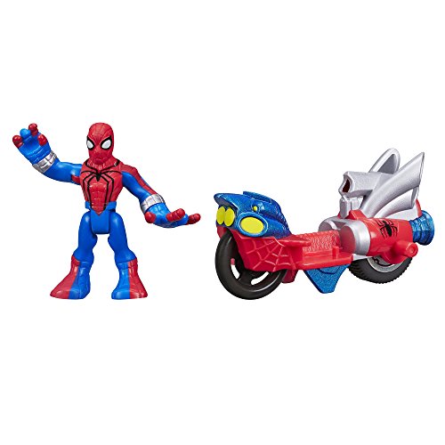 PLBT7 Spider-Man Playskool Heroes Marvel Super Hero Adventures Figur mit Web Racer Fahrzeug von Playskool