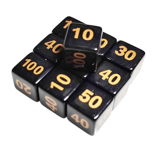 10 Pieces Dices Set 14mm Solid Game Dices Set Mit Großer Nummer 6 Seiten Acryl Dices Pädagogisch Gerundet von PLCPDM