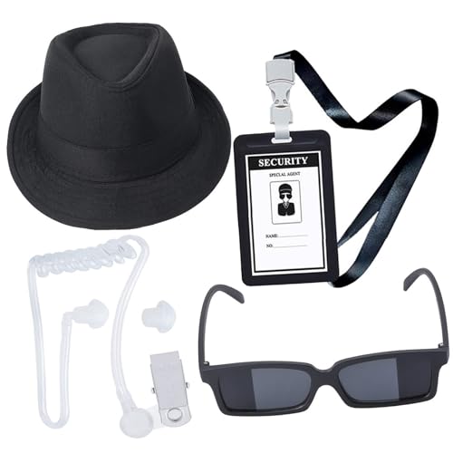 5pcs Spielen Cosplay Spielzeug Secret Service Kostüme Accessoires Ohrstöpsel Sonnenbrille Für Halloween Dress Up Cosplay Party 5pcs Spielen Cosplay Spielzeug Secret Service Kostüme Accessoires Ohrstöpsel Sonnenbrille Für Halloween Dress Up Cosplay Party von PLCPDM