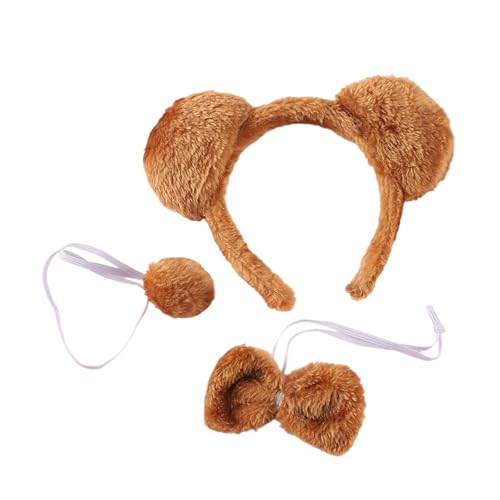 Bären Rollenspiel Outfit Accessoire Bärenohr Stirnband Plüsch Schwanz Und Bowtie Halloween Bär Kostüm Für Frauen Kid Cosplay Bären Rollenspiel Outfit Accessoire Bärenohr Stirnband Plüsch Schwanz Und Bowtie Halloween Bär Kostüm Für Frauen Kid Cosplay von PLCPDM