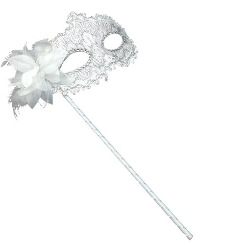 Federierte Maskerade Maske Mit Stickblumendekoration Maskerade Maske Halbgesichtsmaske Für Frauen Halloween Cosplay Proms von PLCPDM