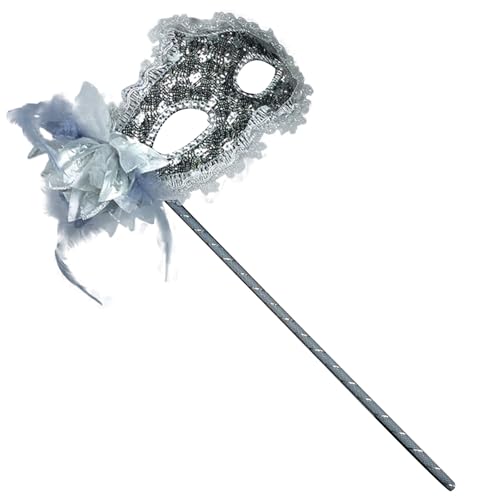 Federierte Maskerade Maske Mit Stickblumendekoration Maskerade Maske Halbgesichtsmaske Für Frauen Halloween Cosplay Proms von PLCPDM