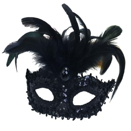 Halloween Karneval Halbgesicht gefiederte Venezianer Karneval Maskerade Party von PLCPDM