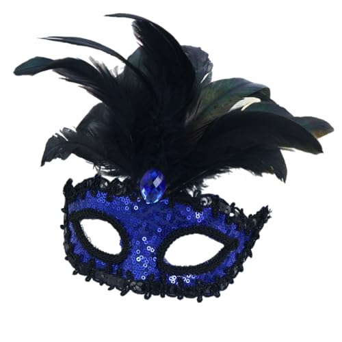 Halloween Karneval Halbgesicht gefiederte Venezianer Karneval Maskerade Party von PLCPDM