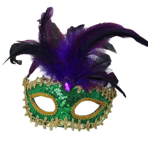 Halloween Karneval Halbgesicht gefiederte Venezianer Karneval Maskerade Party von PLCPDM