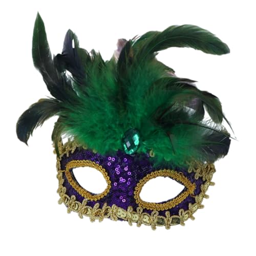 Halloween Karneval Halbgesicht gefiederte Venezianer Karneval Maskerade Party von PLCPDM