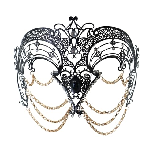Maskerade Augen-Metallquasten mit Strasssteinen für Damen, Hochzeit, Halloween, Maskerade, Cosplay, Party von PLCPDM