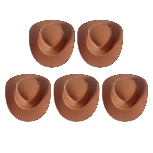 PLCPDM 5/10 Stück Miniatur-Puppenhut, winziger Spielzeug-Partyhut, Cowboyhut für Westernhut, für Dekorationen PLCPDM 5/10 Stück Miniatur-Puppenhut, winziger Spielzeug-Partyhut, Cowboyhut für Westernhut, für Dekorationen von PLCPDM