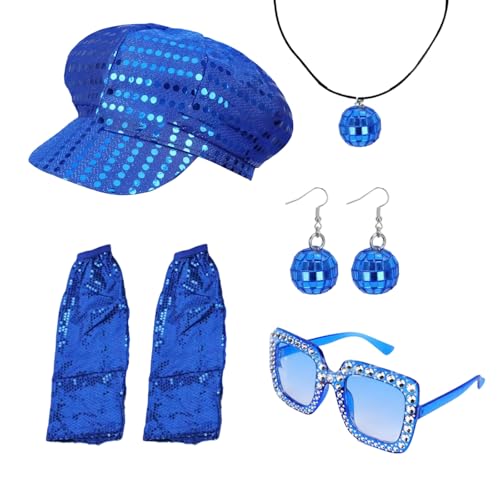 PLCPDM 5pcs Discos 1950er 1960er 1970er Jahre 80er Jahre Set Rockstars Coole Outfits Für Halloween Birthday Party Kostüm Kleidungszubehör PLCPDM 5pcs Discos 1950er 1960er 1970er Jahre 80er Jahre Set Rockstars Coole Outfits Für Halloween Birthday Party Kostüm Kleidungszubehör von PLCPDM