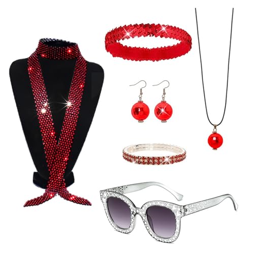 PLCPDM 5pcs Discos 1950er 1960er 1970er Jahre 80er Jahre Set Rockstars Coole Outfits Für Halloween Birthday Party Kostüm Kleidungszubehör PLCPDM 5pcs Discos 1950er 1960er 1970er Jahre 80er Jahre Set Rockstars Coole Outfits Für Halloween Birthday Party Kostüm Kleidungszubehör von PLCPDM