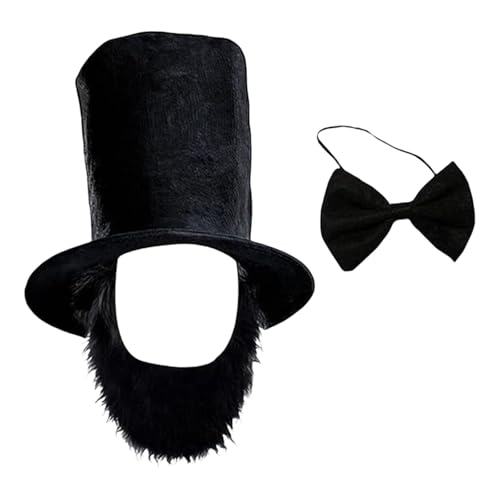 PLCPDM Abrahams Lincolns Kostümhut Mit Bart Krawatte Halloween Presidents Day Outfits Lincolns Geburtstag Patriotisches Kostüm PLCPDM Abrahams Lincolns Kostümhut Mit Bart Krawatte Halloween Presidents Day Outfits Lincolns Geburtstag Patriotisches Kostüm von PLCPDM