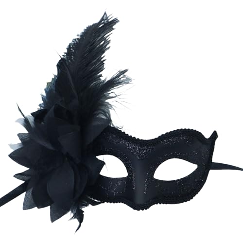 PLCPDM Blumenmaskerade, gefiedert, Halloween-Party, Auge, für Damen, Halloween-Party, Maskerade, Kostüm-Zubehör PLCPDM Blumenmaskerade, gefiedert, Halloween-Party, Auge, für Damen, Halloween-Party, Maskerade, Kostüm-Zubehör von PLCPDM