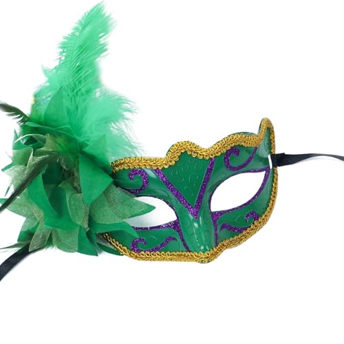 PLCPDM Blumenmaskerade, gefiedert, Halloween-Party, Auge, für Damen, Halloween-Party, Maskerade, Kostüm-Zubehör von PLCPDM