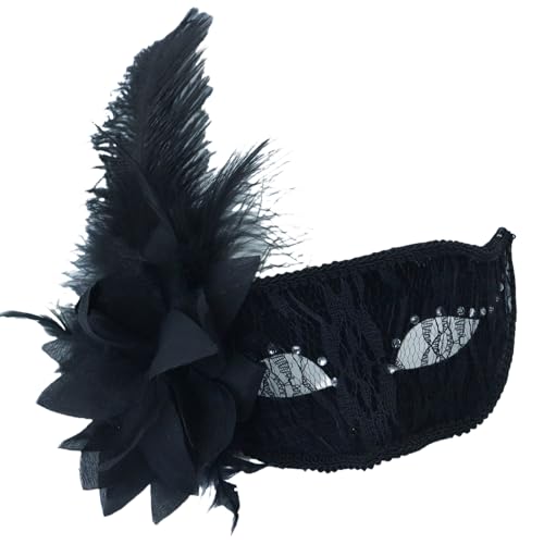 PLCPDM Blumenmaskerade, gefiedert, Halloween-Party, Auge, für Damen, Halloween-Party, Maskerade, Kostüm-Zubehör PLCPDM Blumenmaskerade, gefiedert, Halloween-Party, Auge, für Damen, Halloween-Party, Maskerade, Kostüm-Zubehör von PLCPDM