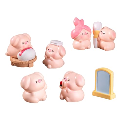 PLCPDM Cartoon Beauty Make-up Piggy Miniatur Tier Figuren für Innendekoration Home Office oder Auto Armaturenbrett Ornament PLCPDM Cartoon Beauty Make-up Piggy Miniatur Tier Figuren für Innendekoration Home Office oder Auto Armaturenbrett Ornament von PLCPDM