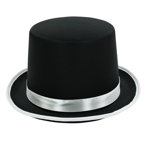 PLCPDM Eleganter Zylinder mit Schleife für Halloween und Theatergebrauch, Themenfeier, Bühnenauftritte von PLCPDM