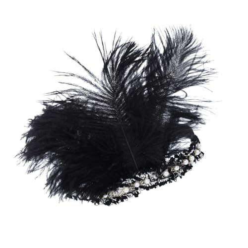 PLCPDM Gefiedertes Haarreif, Vintage-Kopfschmuck, 1920er-Jahre, Cosplay-Zubehör für Frauen, Abschlussball, Hochzeit, Maskerade, Cosplay-Partys PLCPDM Gefiedertes Haarreif, Vintage-Kopfschmuck, 1920er-Jahre, Cosplay-Zubehör für Frauen, Abschlussball, Hochzeit, Maskerade, Cosplay-Partys von PLCPDM