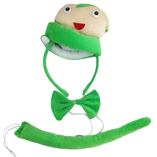 PLCPDM Halloween Snake Kostüm Set Halloween Snake Cosplay Kostüm Schlangen Haarband Schwanz Bowtie Und Handschuh Für Kinder Erwachsene von PLCPDM