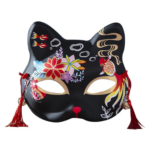 PLCPDM Handbemalte Füchse Halloween Tier Maskerade Dekoration Halloween Kostüm Zubehör für Männer Frauen von PLCPDM