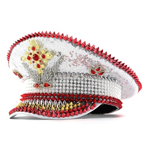 PLCPDM Kapitän Hut mit glitzernden Pailletten, Junggesellinnenabschied, modischer Damenhut für Junggesellinnenabschiede PLCPDM Kapitän Hut mit glitzernden Pailletten, Junggesellinnenabschied, modischer Damenhut für Junggesellinnenabschiede von PLCPDM