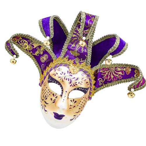 PLCPDM Karnevalskostüm für Damen, Maskerade, Narren, Venezianer, Komödie, Karneval, Halloween-Kostüm PLCPDM Karnevalskostüm für Damen, Maskerade, Narren, Venezianer, Komödie, Karneval, Halloween-Kostüm von PLCPDM