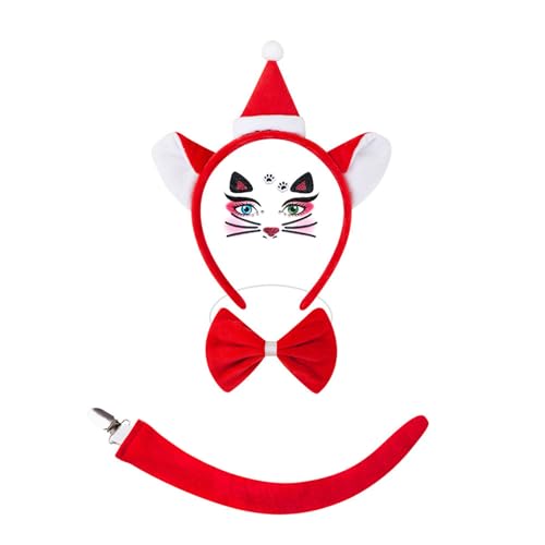 PLCPDM Katzen-Rollenspiel-Kostüm-Set, Katzen, Stirnband, Schwanz, Fliege, Rock für Kindergeburtstag, Halloween, Tier, Cosplay-Zubehör PLCPDM Katzen-Rollenspiel-Kostüm-Set, Katzen, Stirnband, Schwanz, Fliege, Rock für Kindergeburtstag, Halloween, Tier, Cosplay-Zubehör von PLCPDM