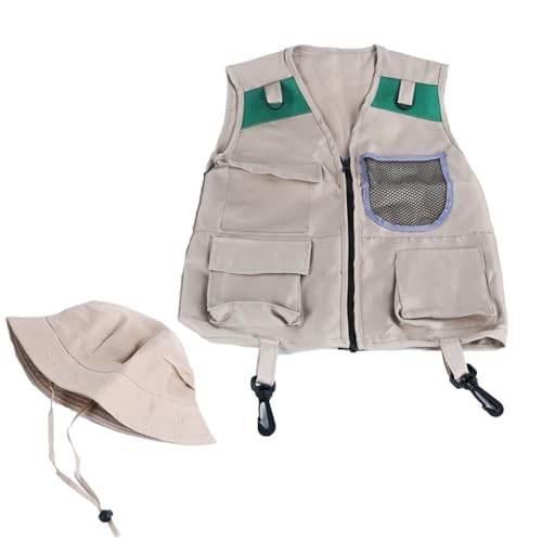 PLCPDM Kids Explorers Kits Mit Safaris Weste Für 4-6 Jahre Alte Jungen Mädchen Kid Safaris Kostüme STEM Outdoor Explorers Kits von PLCPDM