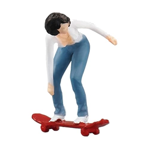 PLCPDM Kleines realistisches Skateboarder-Modell im Maßstab 1:64 für Architekturmodelle und Miniatur-Eisenbahn-Zug-Landschaften, Dekorationen, realistische Modellfiguren PLCPDM Kleines realistisches Skateboarder-Modell im Maßstab 1:64 für Architekturmodelle und Miniatur-Eisenbahn-Zug-Landschaften, Dekorationen, realistische Modellfiguren von PLCPDM