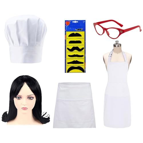 PLCPDM Köche Köche Schürze Köche Bart Chefs Kostüm Accessoires Köche Kostüm Kostüm Halloween Party Carnivals Geburtstag PLCPDM Köche Köche Schürze Köche Bart Chefs Kostüm Accessoires Köche Kostüm Kostüm Halloween Party Carnivals Geburtstag von PLCPDM