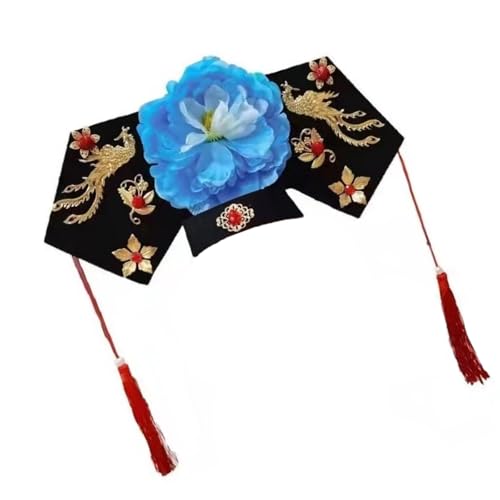 PLCPDM Kopfschmuck im traditionellen chinesischen Prinzessinnenstil, blau mit Perlenstickerei, geeignet für Kulturliebhaber und Themenpartys PLCPDM Kopfschmuck im traditionellen chinesischen Prinzessinnenstil, blau mit Perlenstickerei, geeignet für Kulturliebhaber und Themenpartys von PLCPDM