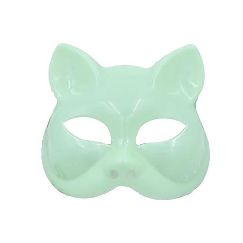 PLCPDM Leuchtende Katzen Gesicht Maskerade Halloween Kostüm für Damen Herren Cosplay Maskerade Halloween Dress Up von PLCPDM