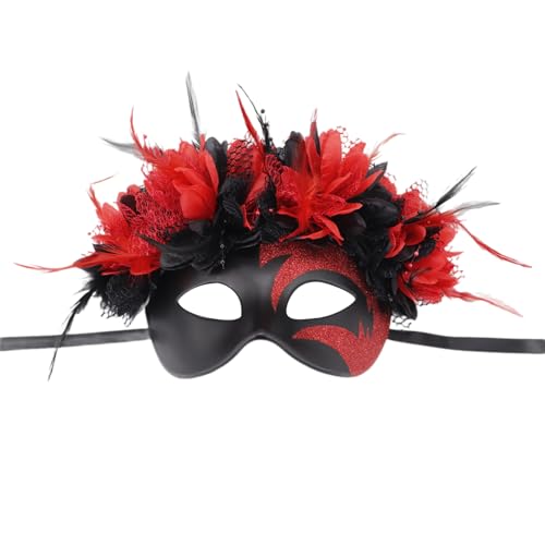 PLCPDM Maskerade Augenmaske Maskerade Gefiederte Maske Halloween Eyewears Accessoire Für Frauen Hochzeit Masquerade Halloween von PLCPDM