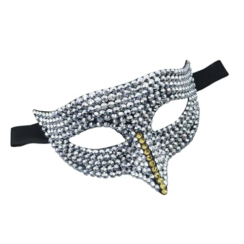 PLCPDM Maskerade Strass Auge Halloween Cosplay halbes Gesicht für Männer Frauen Maskerade Halloween Cosplay von PLCPDM